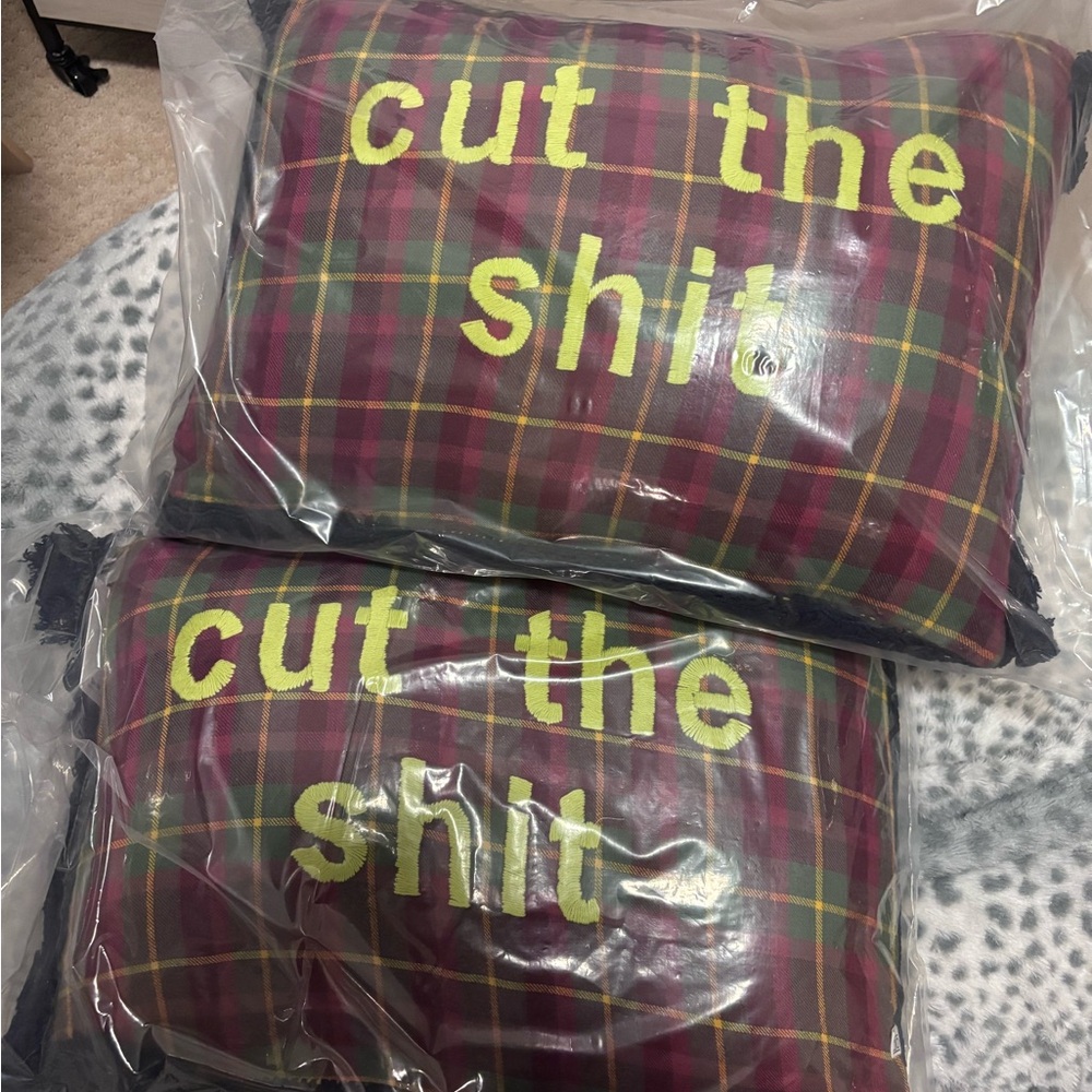 Urban Outfitters Plaid Pillow Set - Red and Green